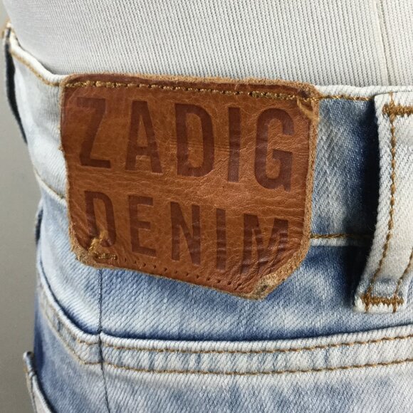 Zadig & Voltaire Juicy Tie and Dye Denim Mini Skirt xs - Picture 7 of 10